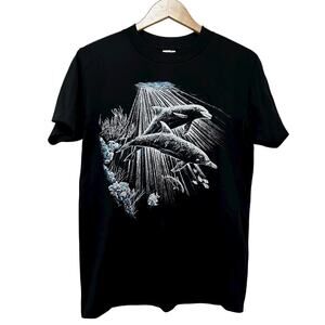 Vintage Sunshine Apparel Single Stitch Dolphin Black Short Sleeve T Shirt Sz M